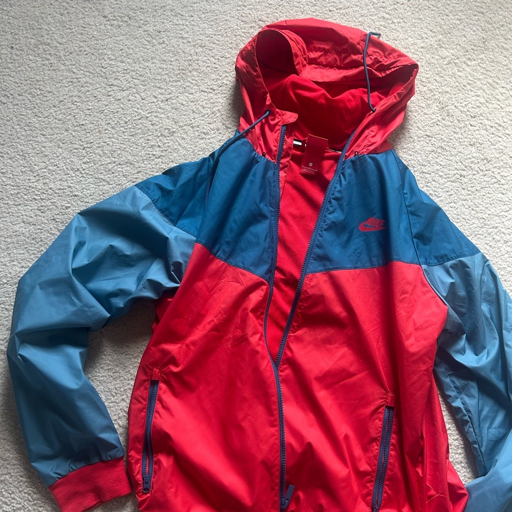 Nike Red and Blue Windbreaker Jacket